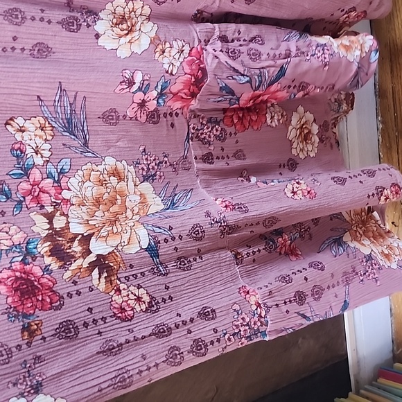 Knox Rose Floral Pink Maxi Dress SIZE L - Picture 4 of 8